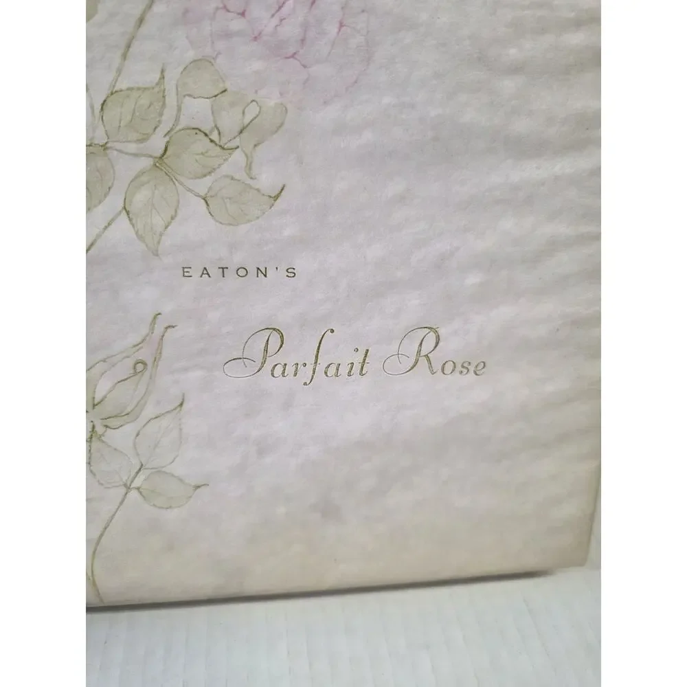Vintage Eaton's Parfait Rose Stationary Box Set Pink Cottagecore Floral Partial